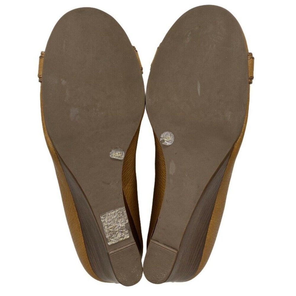 Tory Burch Ambrose Wedge Wood Heel Royal Tan - Picture 6 of 9